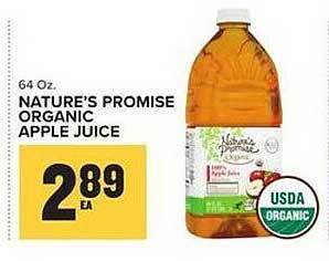 Food Lion Nature's promise organic apple juice offer