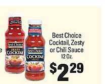 IGA Best choice cocktail, zesty or chili sauce offer