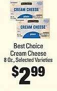 IGA Best choice cream cheese offer