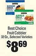 IGA Best choice fruit cobbler offer