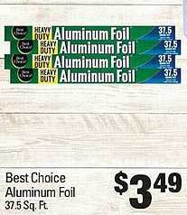 IGA Best choice aluminum foil offer