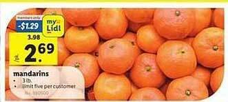 Lidl Mandarins offer