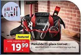 Lidl Parkside 23-piece tool set offer