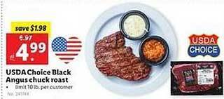 Lidl Usda choice black angus chuck roast offer