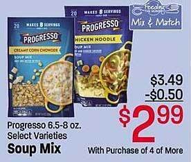 Maceys Progresso soup mix offer