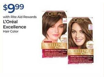 Rite Aid L'oréal excellence hair color offer