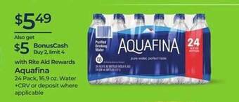 Rite Aid Aquafina offer