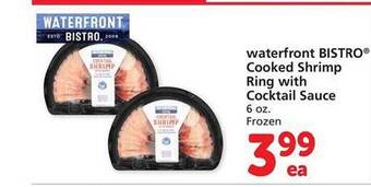 Safeway Waterfront bistro cooked shrimp ring with cocktail sauce offer
