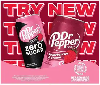 Safeway Dr pepper zero sugar, dr pepper strawberries & cream offer