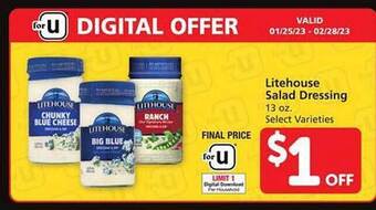 Safeway Litehouse salad dressing offer