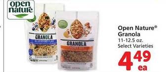 Safeway Open nature granola offer