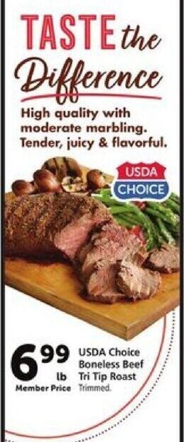 Safeway USDA Choice Boneless Beef Tri Tip Roast offer