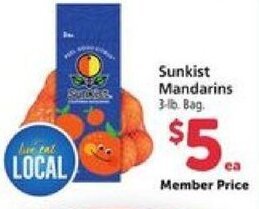 Safeway Sunkist Mandarins 3-lb bag offer