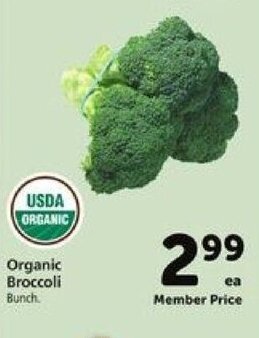 Safeway Organic Broccoli offer