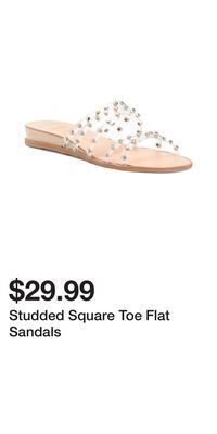 TJ Maxx Studded square toe flat sandals offer