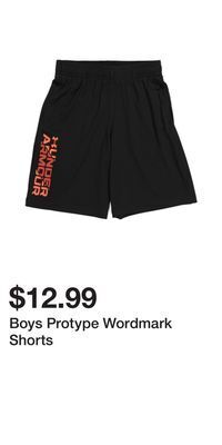 TJ Maxx Boys protype wordmark shorts offer