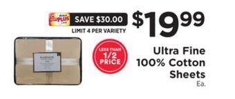 Ultra fine 100% cotton sheets