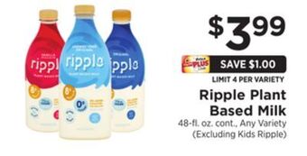ShopRite Plant based milk offer