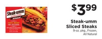 ShopRite Sliced steaks offer