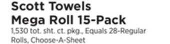ShopRite Towels mega roll 15-pack offer