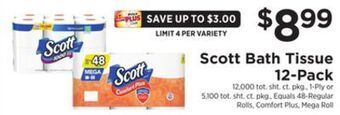 ShopRite Bath tissue 12-pack offer