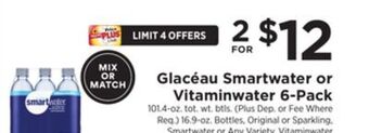 ShopRite Smartwater or vitaminwater 6-pack offer