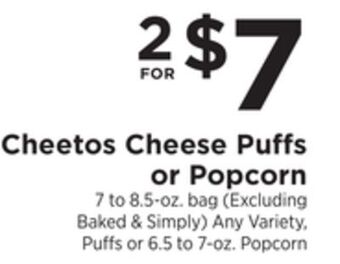 ShopRite Cheese puffs or popcorn offer