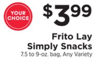 ShopRite Frito lay simply snacks offer
