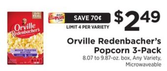 ShopRite Popcorn 3-pack offer