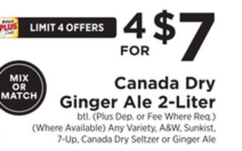 ShopRite Ginger ale 2-liter offer