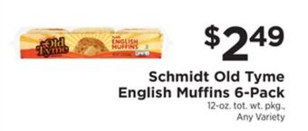 ShopRite Old tyme english muffins 6-pack offer