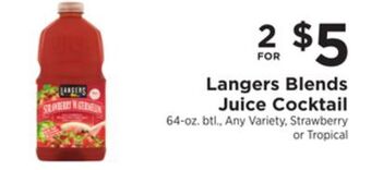 ShopRite Blends juice cocktail offer