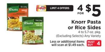 ShopRite Pasta or rice sides offer