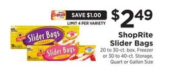 ShopRite Slider bags offer