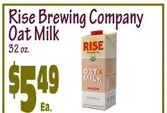 Wild By Nature Rise brewing company oat milk offer