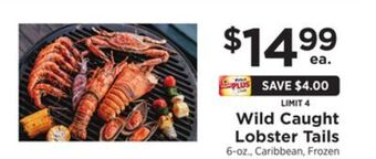 ShopRite Wild caught lobster tails offer