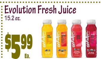 Wild By Nature Evolution fresh juice offer