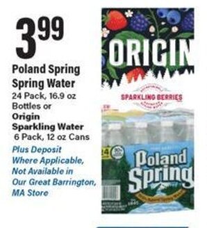 Big Y Poland Spring, Spring Water offer