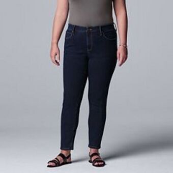Kohl's Plus size simply vera vera wang mid-rise skinny jeans offer