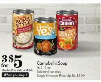 Pavilions Campbell's soup offer