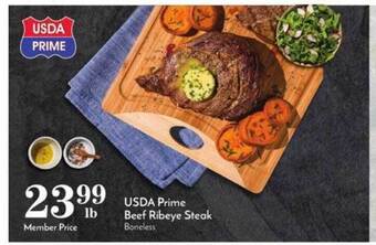 Pavilions Usda prime beef ribeye steak offer