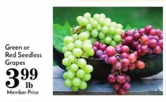 Pavilions Green or red seedless grapes offer