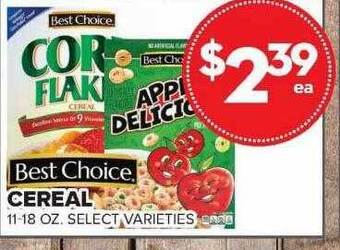 Price Cutter Best choice cereal offer
