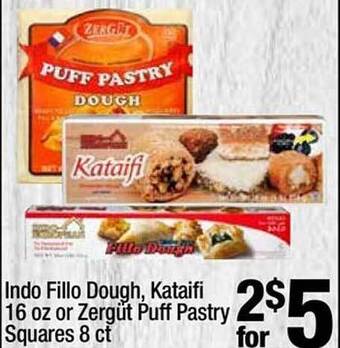 Super King Markets Indo fillo dough, kataifi or zergut puff pastry squares offer