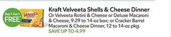 Publix Kraft velveeta shells & cheese dinner offer