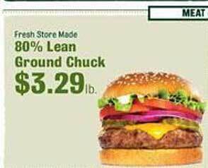 Robert Fresh Market 80% lean ground chuck offer