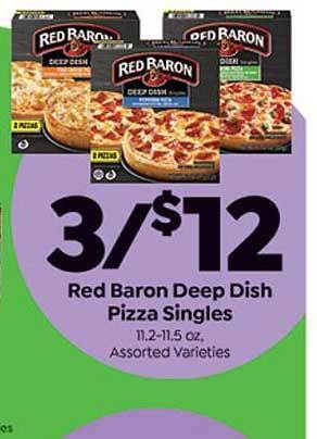 Save a Lot Red baron deep dish pizza singles offer