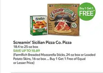 Publix Screamin's sicilian pizza co. pizza offer