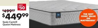 Big Lots Sealy cantrill queen mattress offer