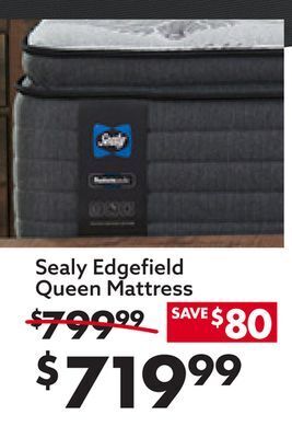Big Lots Sealy edgefield queen mattress offer
